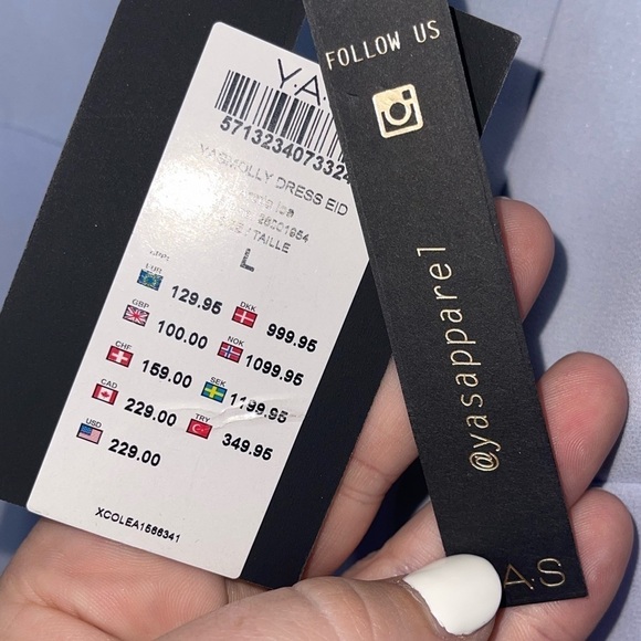 NWT Y.A.S. ASOS Light Blue Strapless Molly Maxi Gown Dress Size Large - Picture 11 of 15